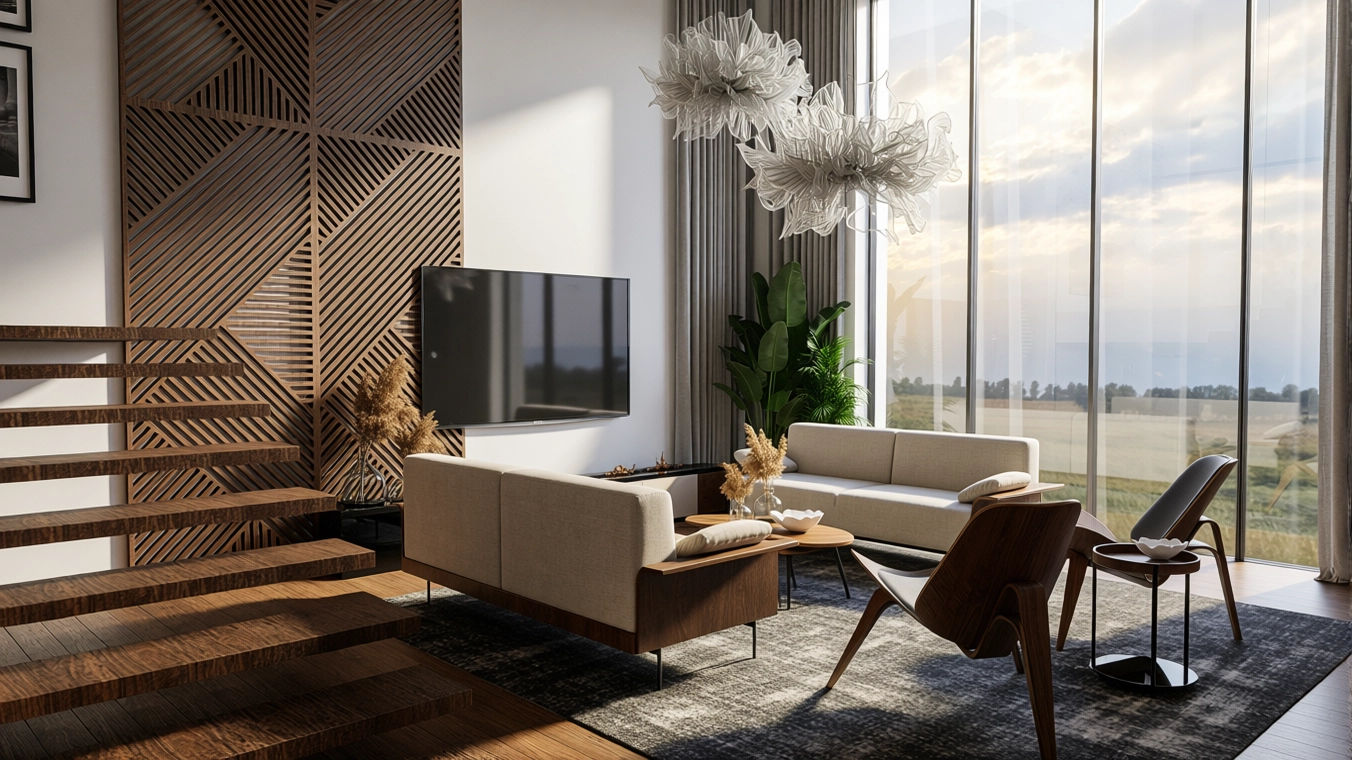 Projekt wnętrza pokoju gościnnego