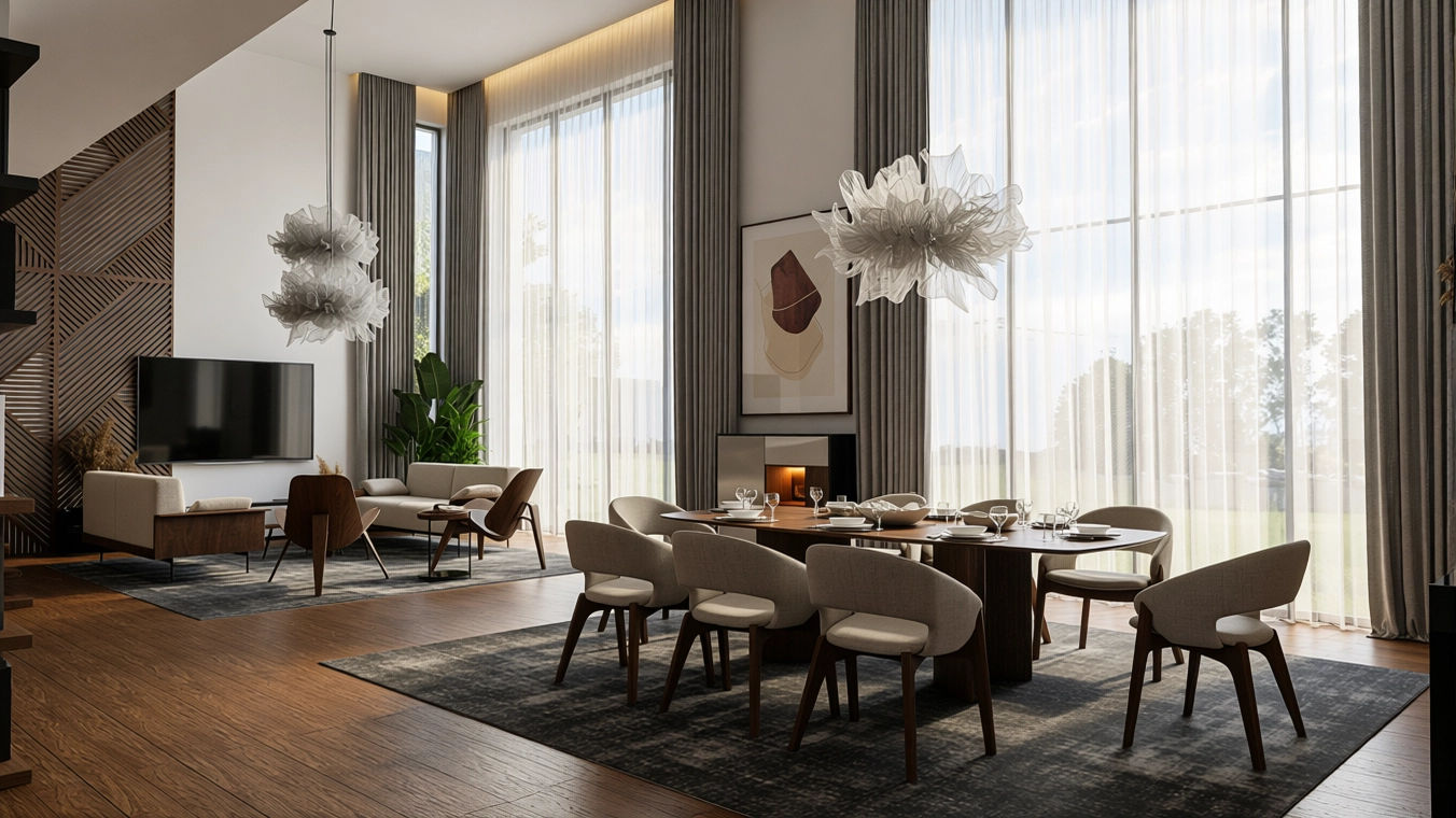 Projekt wnętrza jadalni